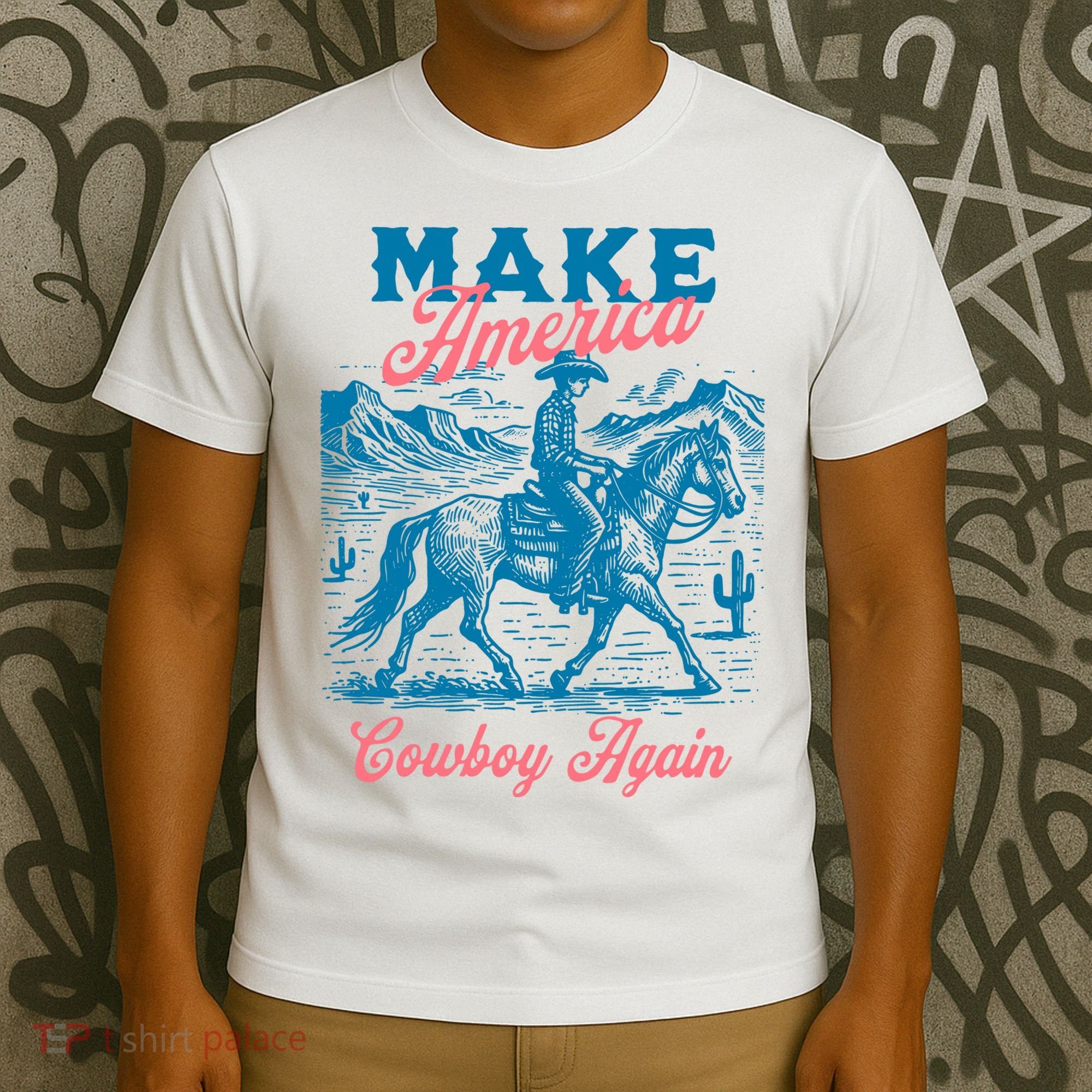 Make America Cowboy Again Western Rodeo T-Shirt