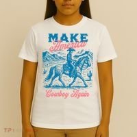 Make America Cowboy Again Western Rodeo T-Shirt thumb 4