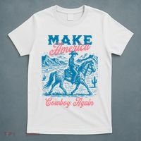 Make America Cowboy Again Western Rodeo T-Shirt thumb 5