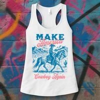 Make America Cowboy Again Western Rodeo Women's Tank Top thumb 3