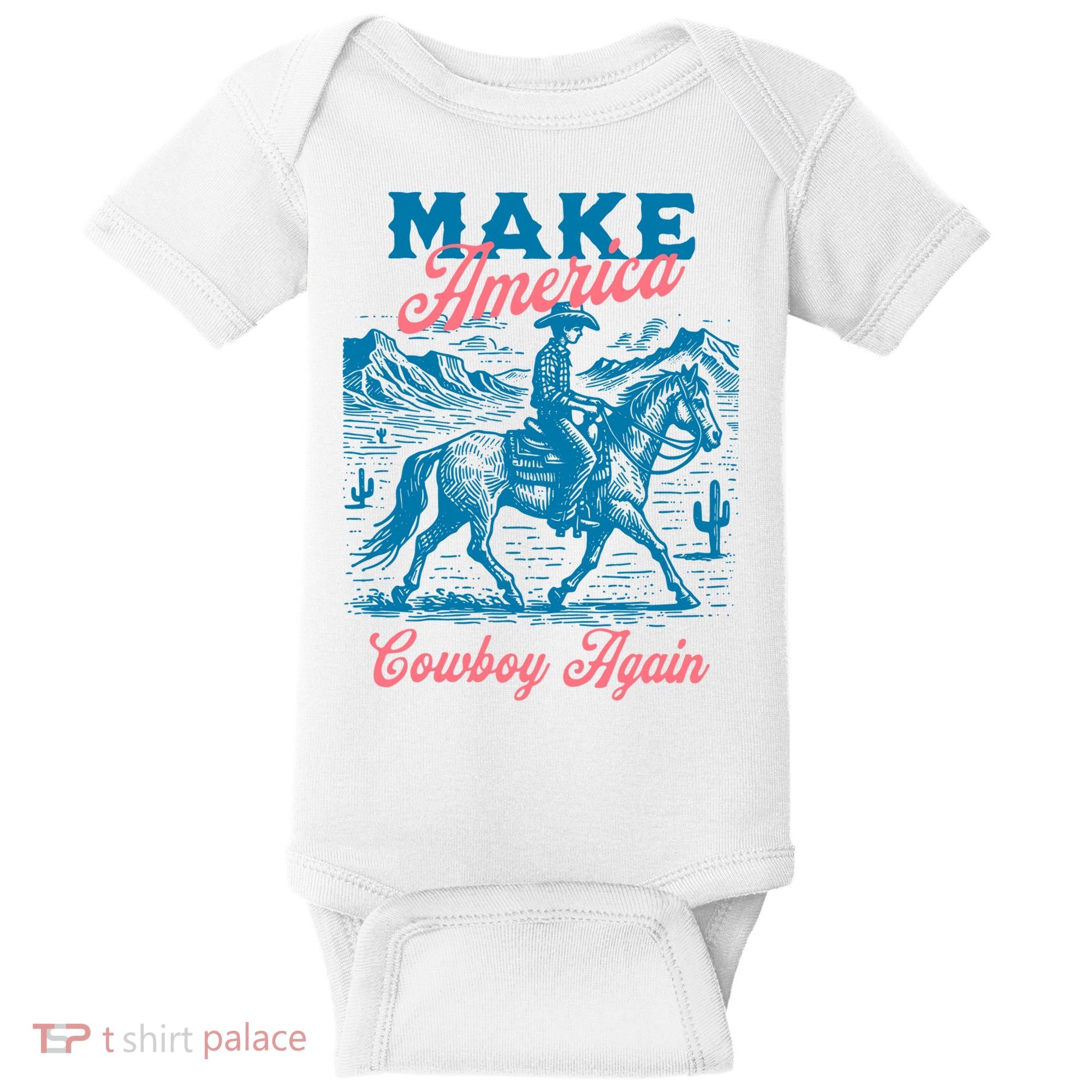 Make America Cowboy Again Western Rodeo Baby Bodysuit