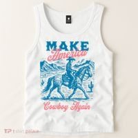 Make America Cowboy Again Western Rodeo Tank Top thumb 2