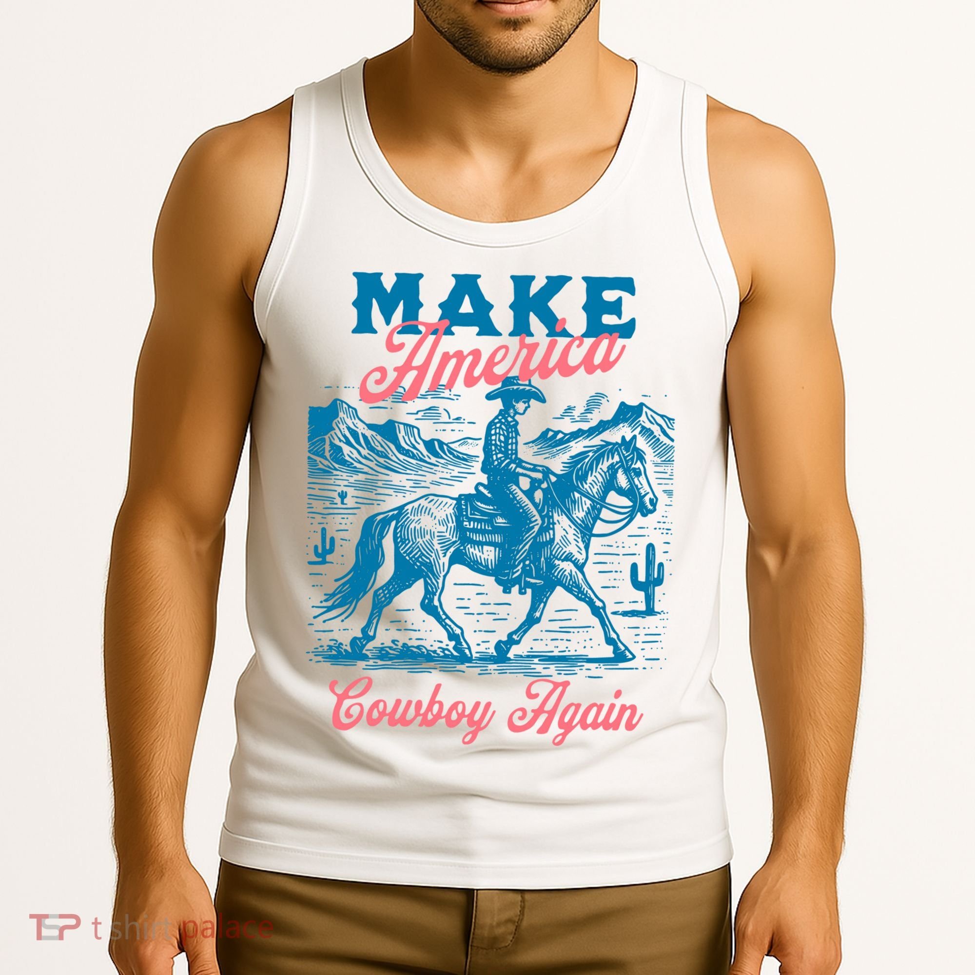 Make America Cowboy Again Western Rodeo Tank Top