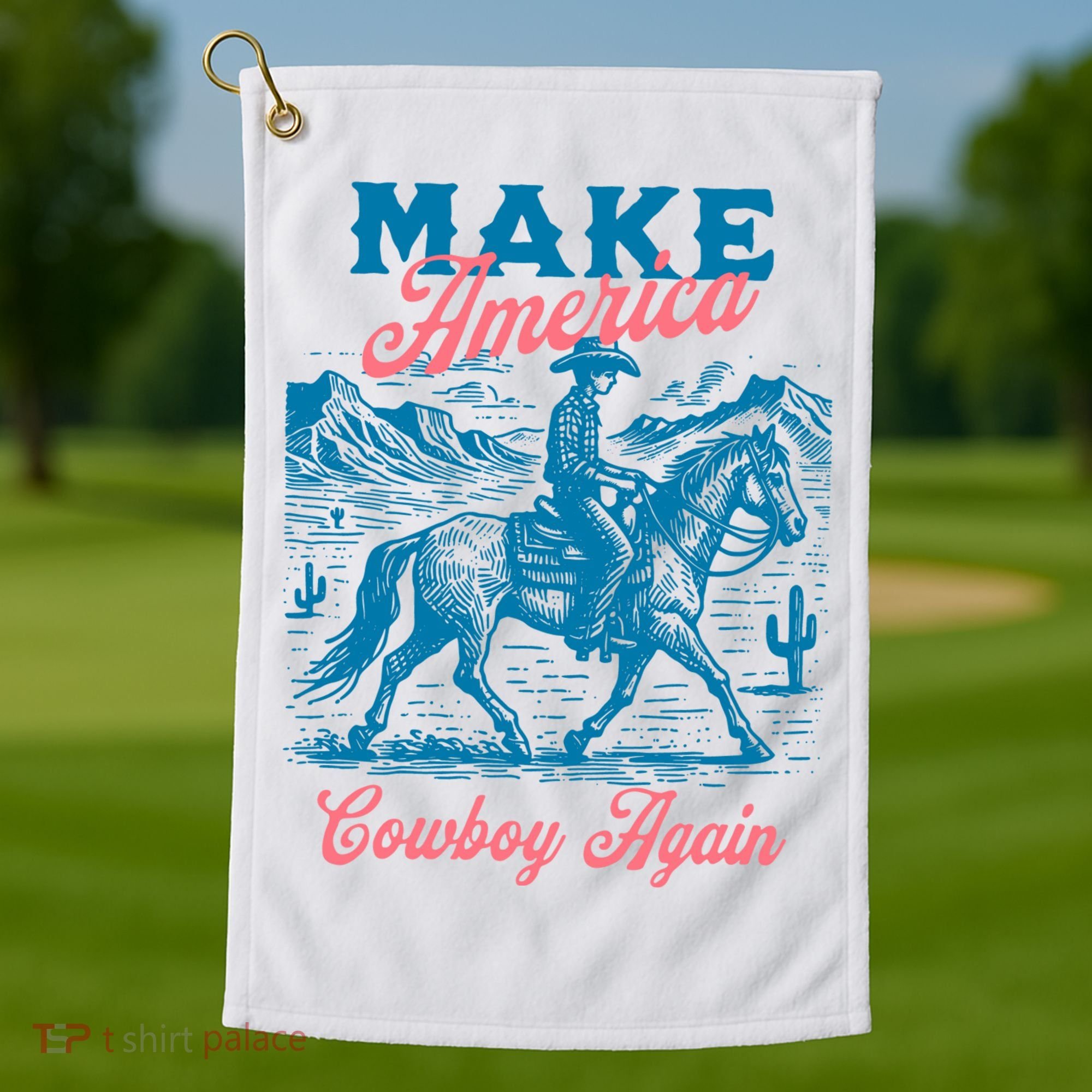 Make America Cowboy Again Western Rodeo Golf Towel
