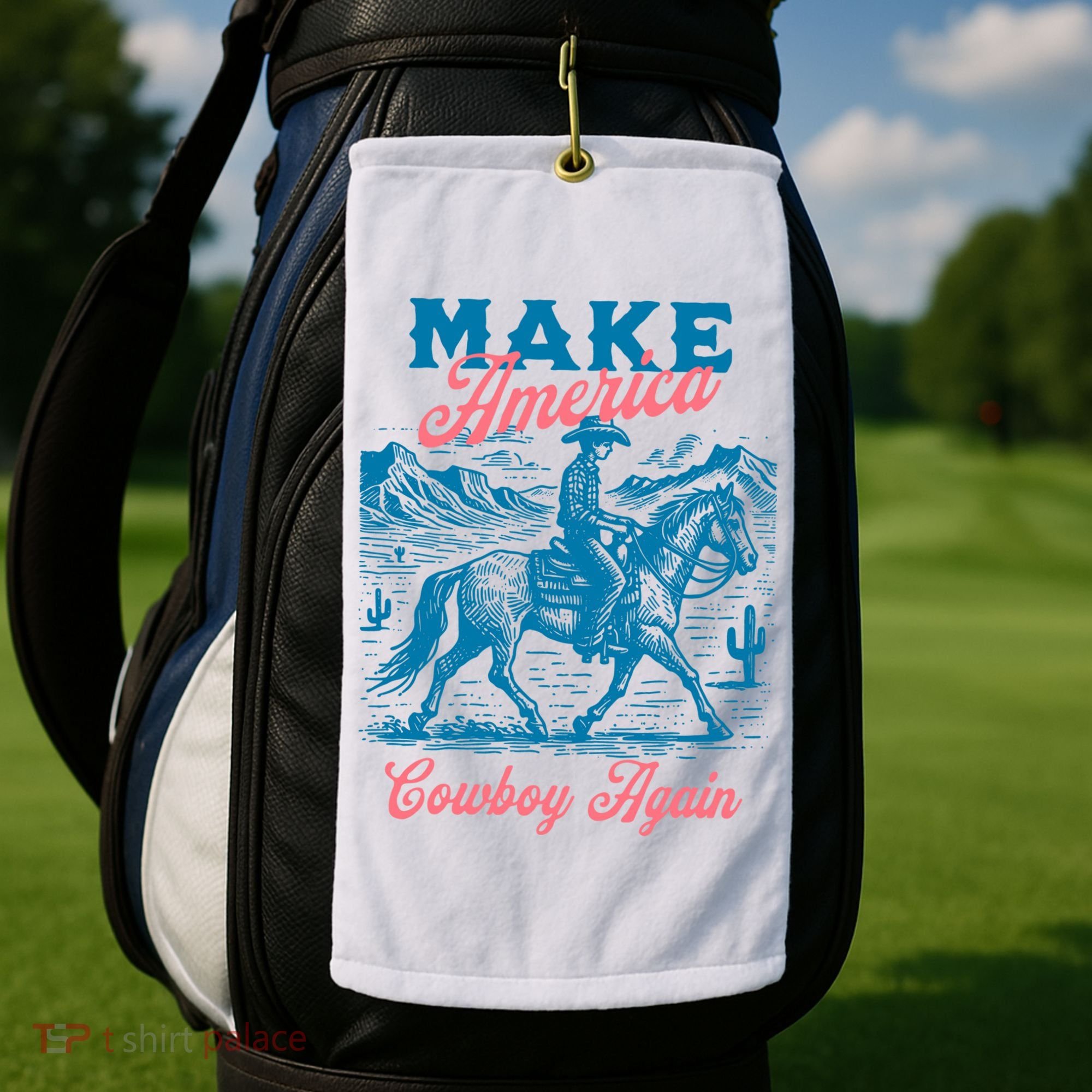 Make America Cowboy Again Western Rodeo Golf Towel