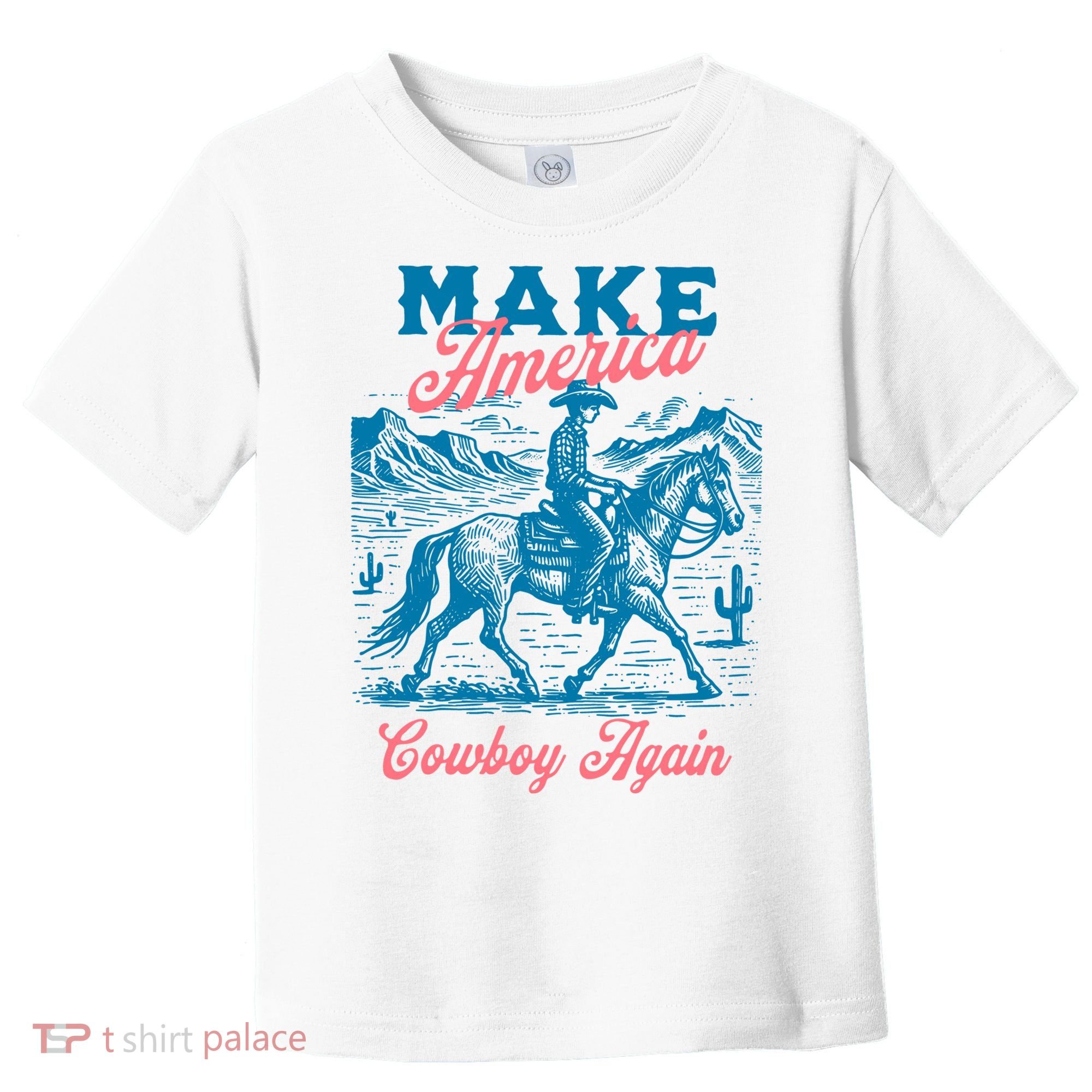 Make America Cowboy Again Western Rodeo Toddler T-Shirt