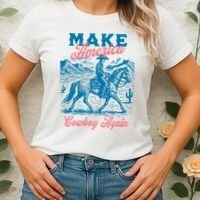 Make America Cowboy Again Western Rodeo Women's T-Shirt thumb 2