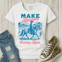 Make America Cowboy Again Western Rodeo Women's T-Shirt thumb 3
