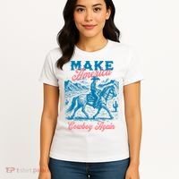 Make America Cowboy Again Western Rodeo Women's T-Shirt thumb 4