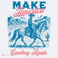 Make America Cowboy Again Western Rodeo Kids Sweatshirt thumb 2