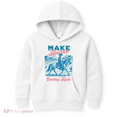 Make America Cowboy Again Western Rodeo Kids Hoodie
