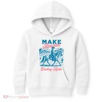 Make America Cowboy Again Western Rodeo Kids Hoodie thumb 0