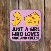 Macaroni And Cheese Just A Girl Who Loves Mac And Cheese Coaster thumb 0