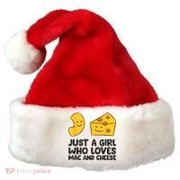 Macaroni And Cheese Just A Girl Who Loves Mac And Cheese Santa Hat thumb 0
