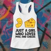Macaroni And Cheese Just A Girl Who Loves Mac And Cheese Women's Tank Top thumb 3