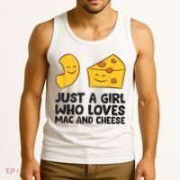 Macaroni And Cheese Just A Girl Who Loves Mac And Cheese Tank Top thumb 3