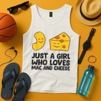 Macaroni And Cheese Just A Girl Who Loves Mac And Cheese Tank Top thumb 4
