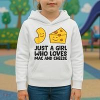 Macaroni And Cheese Just A Girl Who Loves Mac And Cheese Kids Hoodie thumb 3