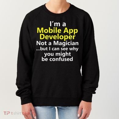 Mobile App Developer Ux Ui Design Web Job Title Career Women's Sweatshirt
