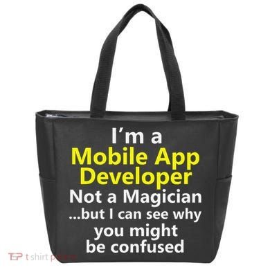 Mobile App Developer Ux Ui Design Web Job Title Career Tote Bag
