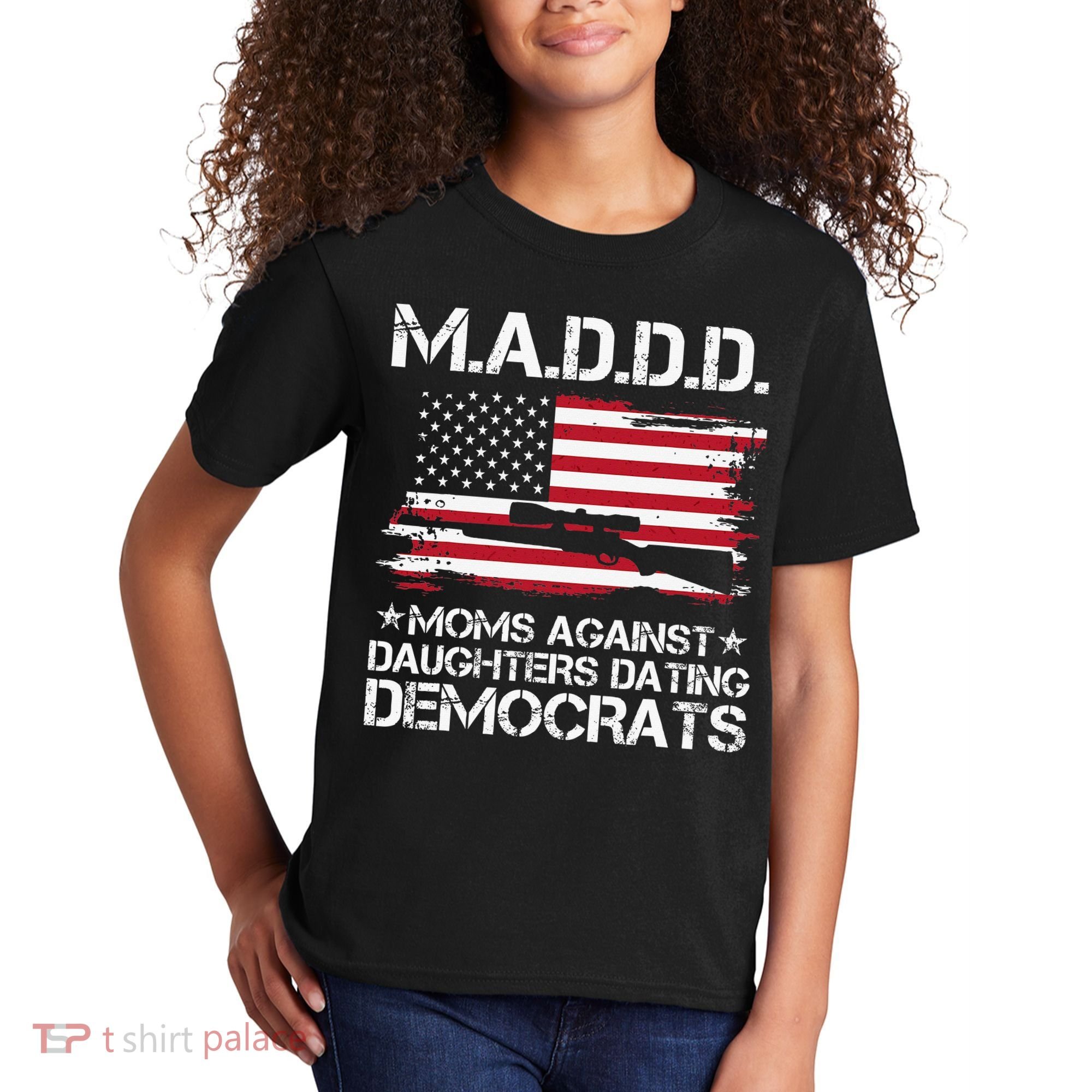 Moms Against Daughters Dating Democrats Mother Day Kids T-Shirt