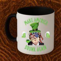 Make America Drunk Again Funny Trump St Patricks Paddys Day Gift Coffee Mug thumb 2