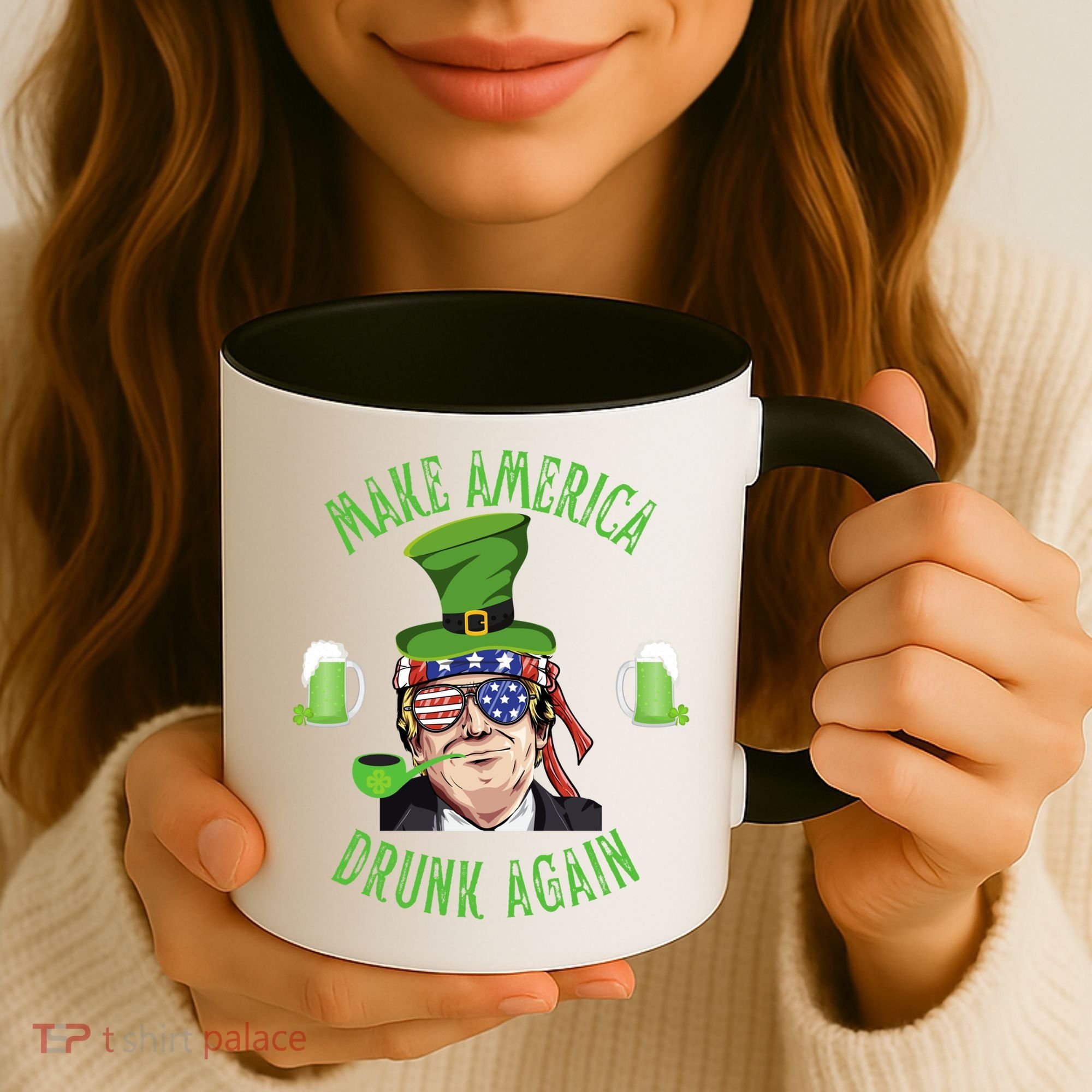 Make America Drunk Again Funny Trump St Patricks Paddys Day Gift Coffee Mug