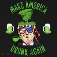 Make America Drunk Again Funny Trump St Patricks Paddys Day Gift Women's Hoodie thumb 2