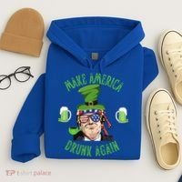 Make America Drunk Again Funny Trump St Patricks Paddys Day Gift Hoodie thumb 4