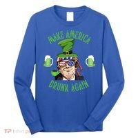 Make America Drunk Again Funny Trump St Patricks Paddys Day Gift Long Sleeve Shirt thumb 0