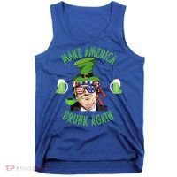 Make America Drunk Again Funny Trump St Patricks Paddys Day Gift Tank Top thumb 0
