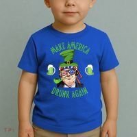 Make America Drunk Again Funny Trump St Patricks Paddys Day Gift Toddler T-Shirt thumb 2