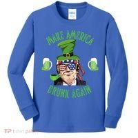 Make America Drunk Again Funny Trump St Patricks Paddys Day Gift Kids Long Sleeve Shirt thumb 0