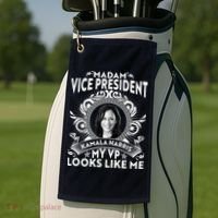Madam Vice President Kamala Harris My VP Looks Like Me Golf Towel thumb 2