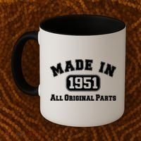 Made In 1951 All Original Parts Coffee Mug thumb 2