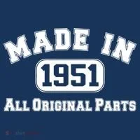 Made In 1951 All Original Parts Hoodie thumb 2