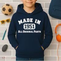 Made In 1951 All Original Parts Kids Hoodie thumb 2