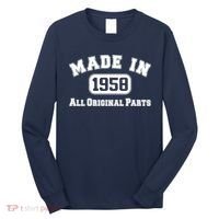 Made In 1958 All Original Parts Long Sleeve Shirt thumb 0