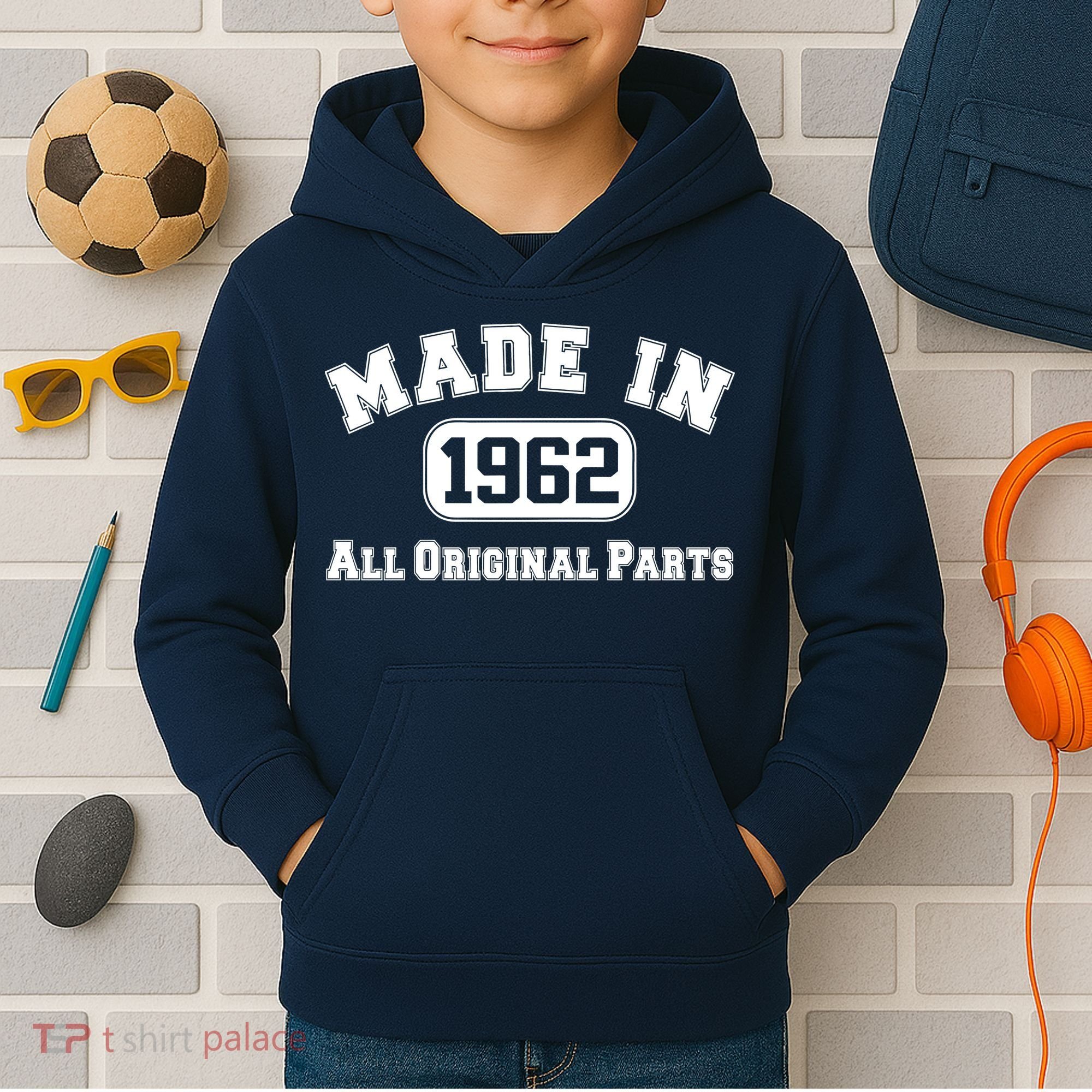 Made In 1962 All Original Parts Kids Hoodie
