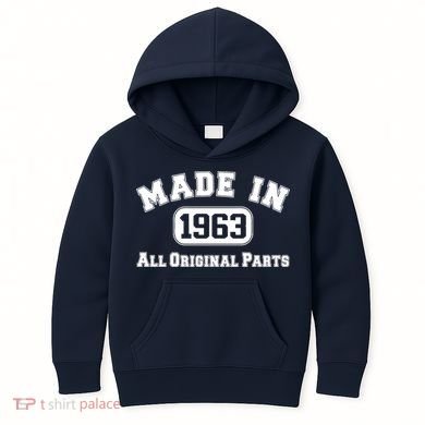 Made In 1963 All Original Parts Kids Hoodie