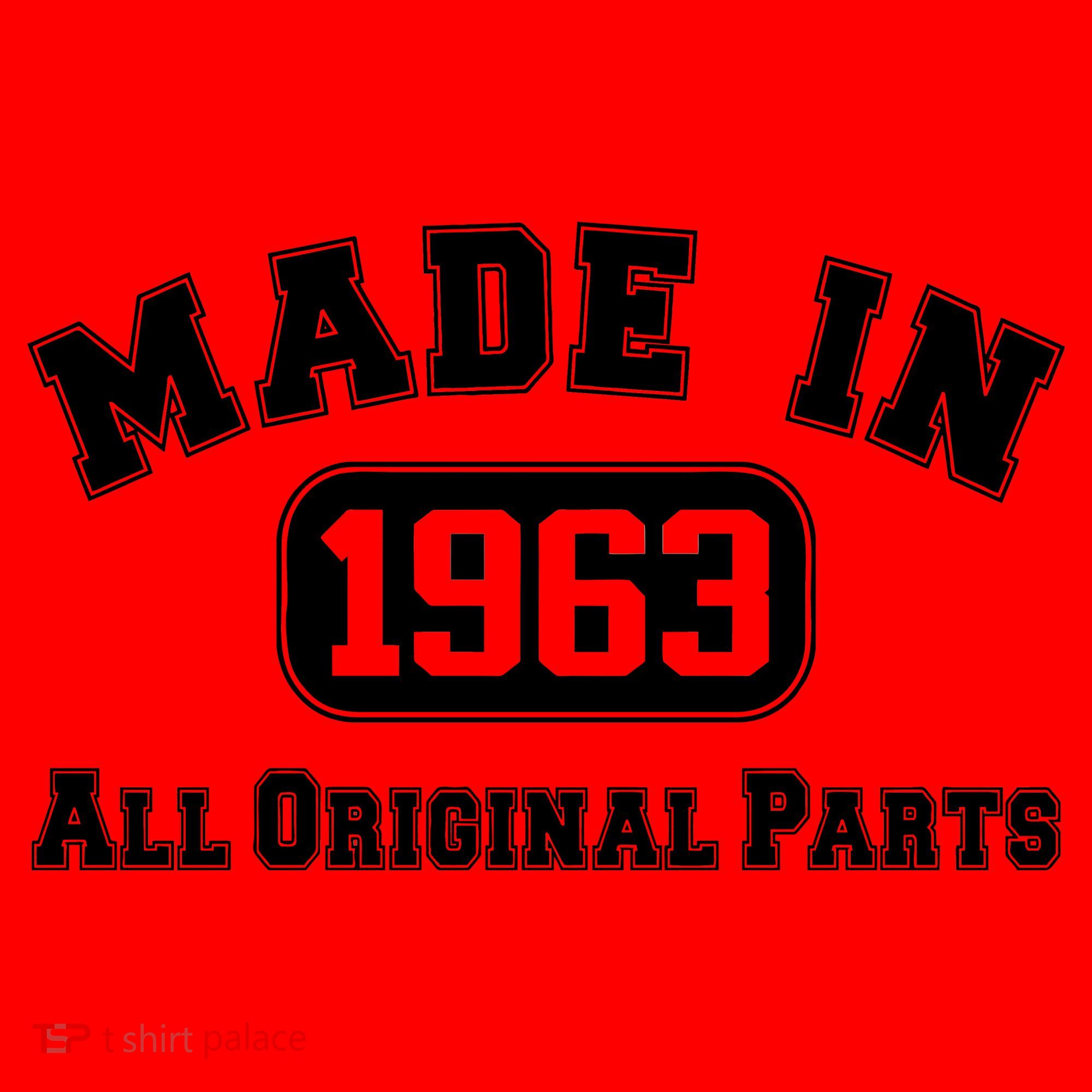 Made In 1963 All Original Parts Santa Hat