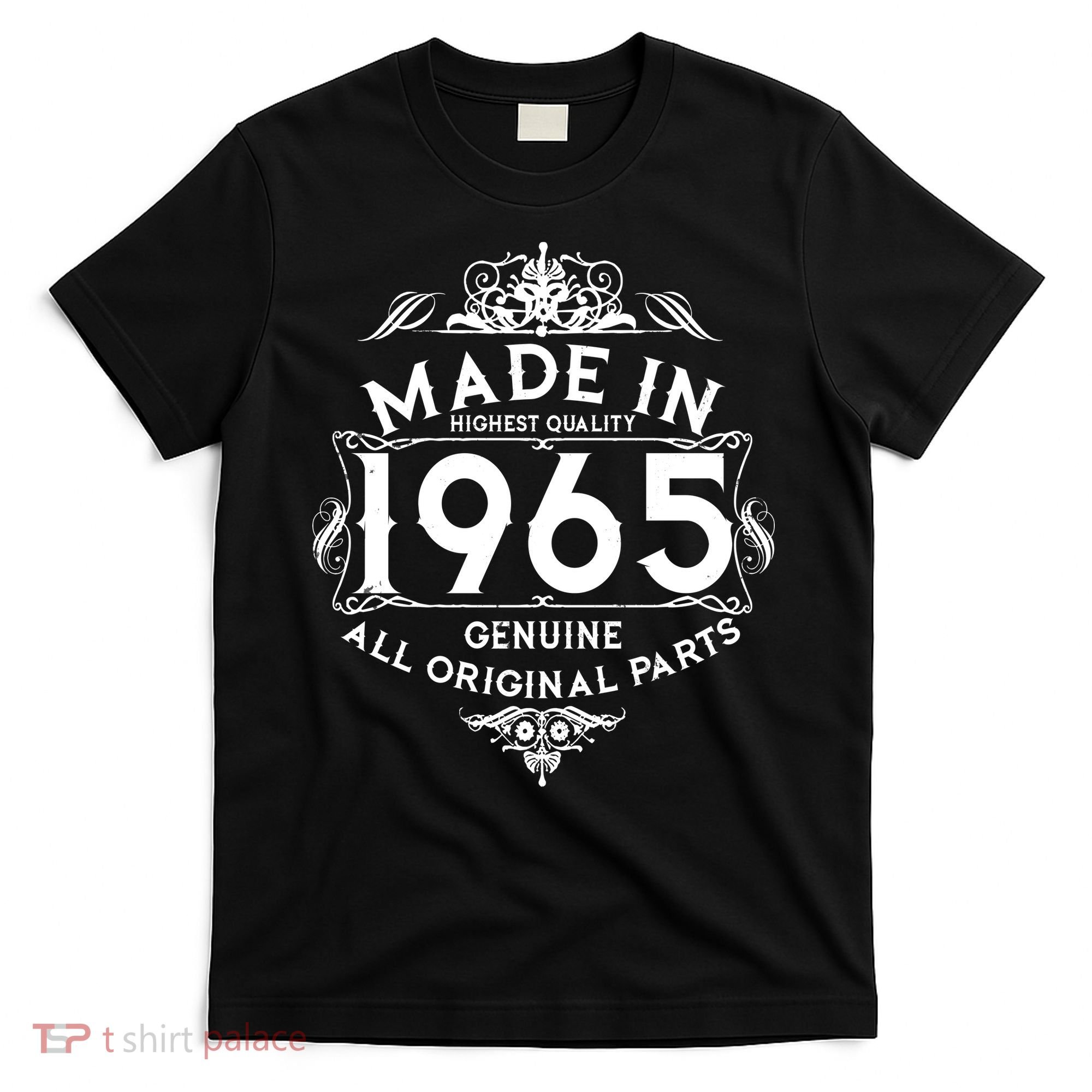 Made In 1965 Aged To Perfection Vintage Bithday T-Shirt