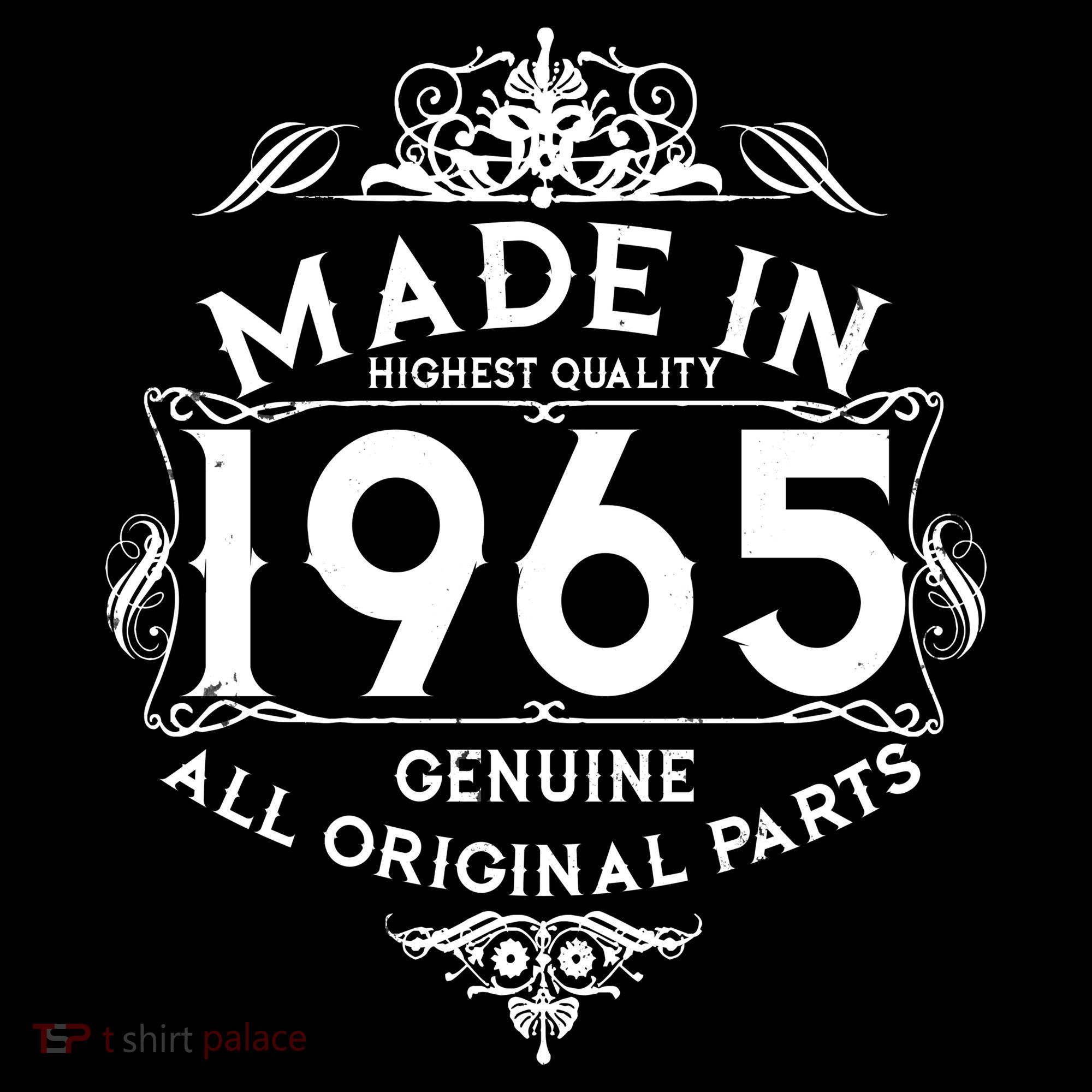 Made In 1965 Aged To Perfection Vintage Bithday T-Shirt