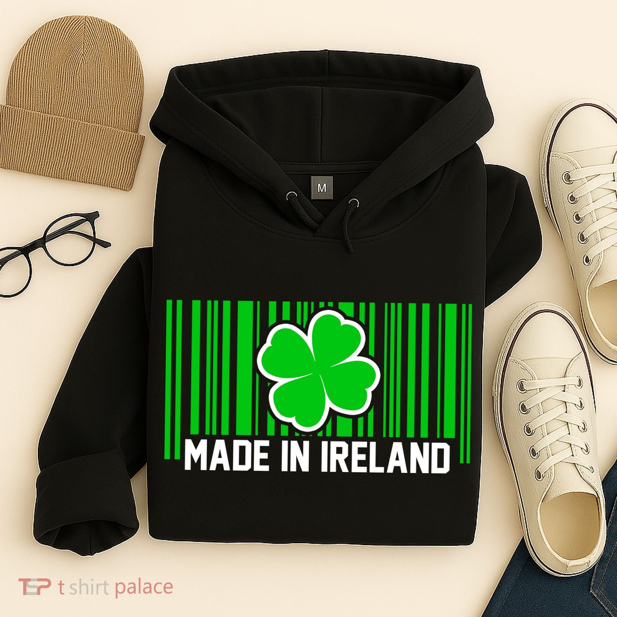 Made In Ireland -Irish Distressed Logo Hoodie