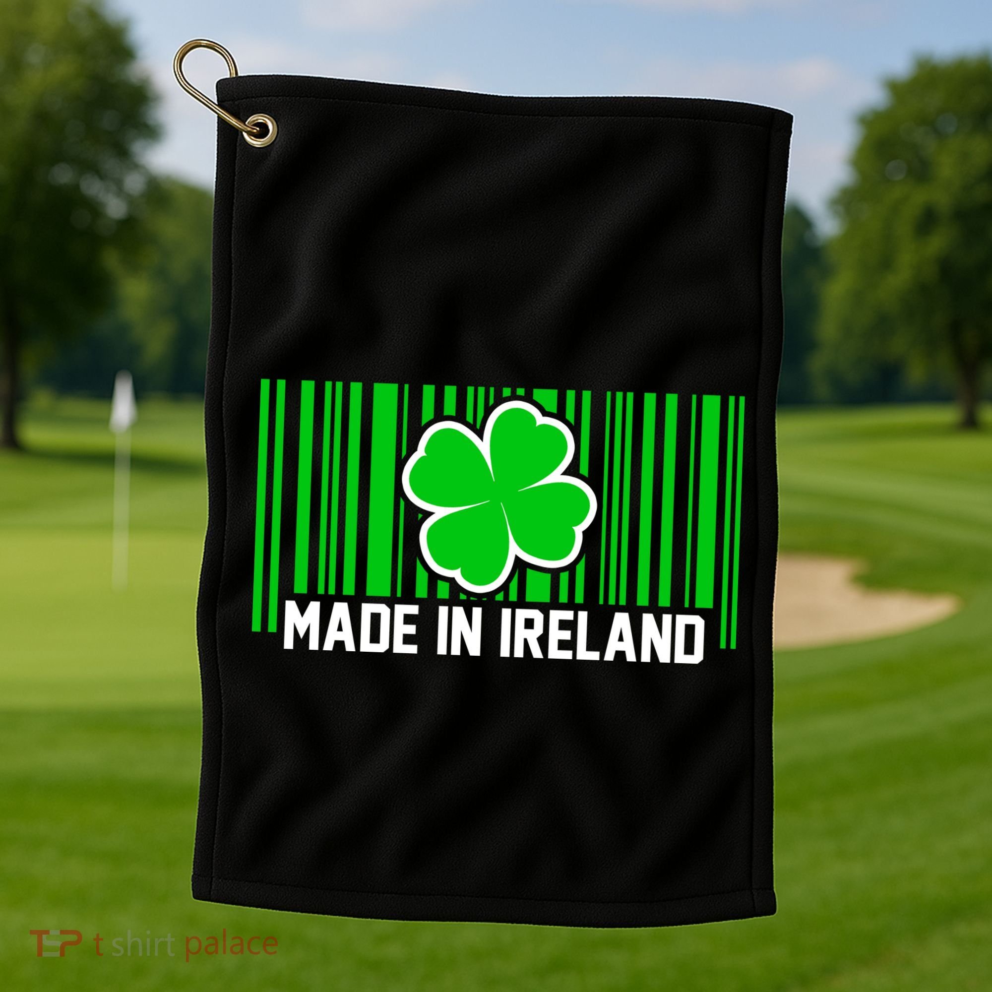 Made In Ireland -Irish Distressed Logo Golf Towel