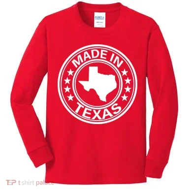Made In Texas Kids Long Sleeve Shirt