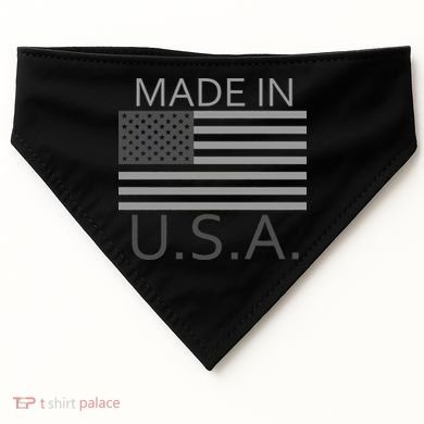 Made In USA Gray Style USA-Made Doggie Bandana