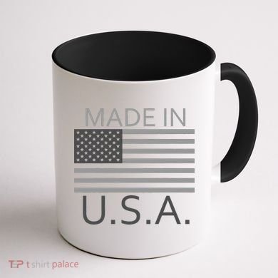 Made In USA Gray Style Coffee Mug back