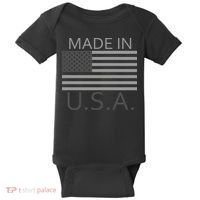 Made In USA Gray Style Baby Bodysuit thumb 0