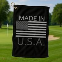 Made In USA Gray Style Golf Towel thumb 1